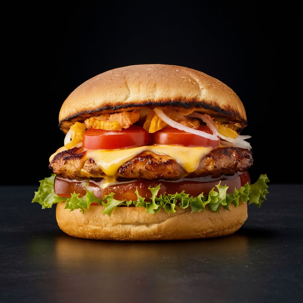 BBQ Chicken Patty Burger